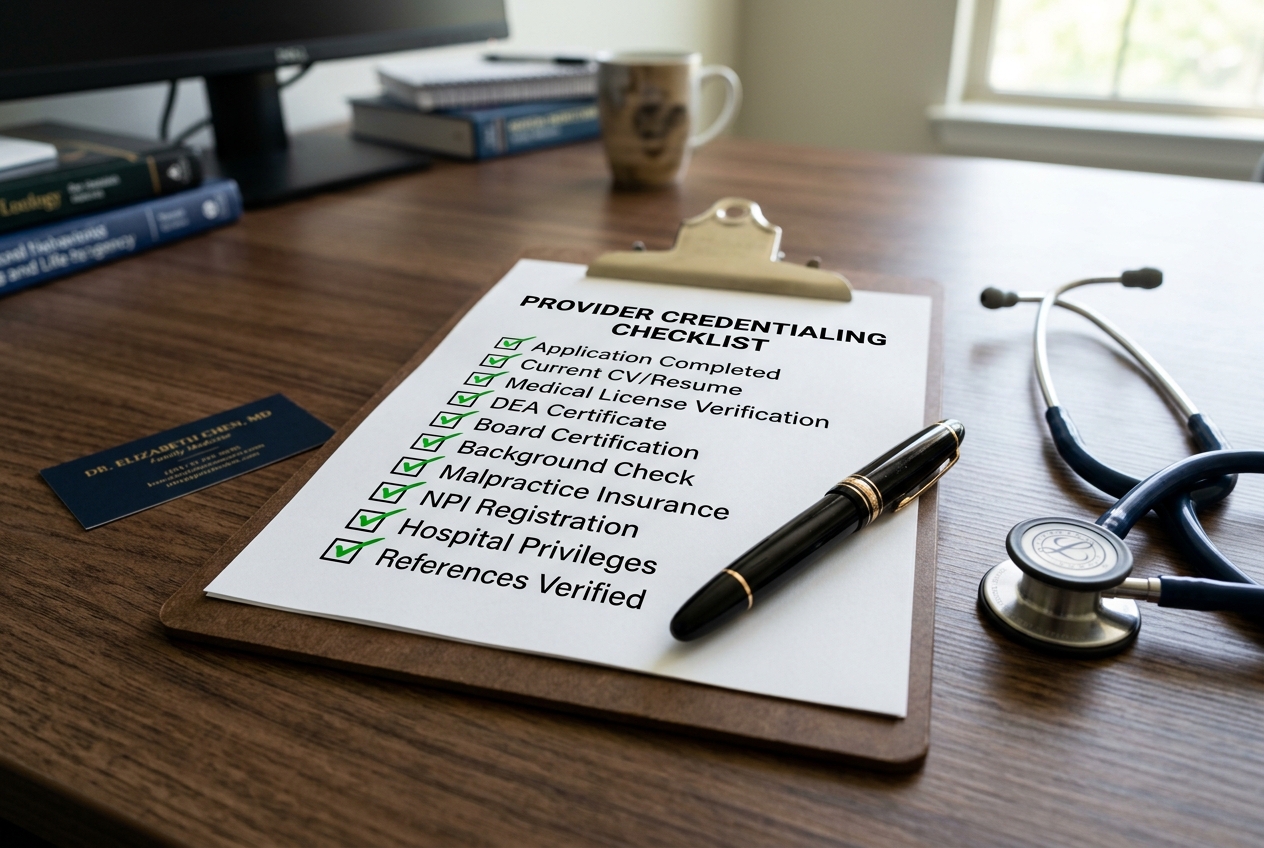 Provider Credentialing Checklist